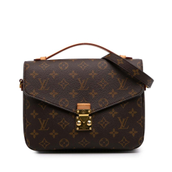 Louis Vuitton B Louis Vuitton Brown Monogram Canvas Fabric Monogram Pochette Metis Italy