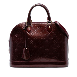 Louis Vuitton B Louis Vuitton Red Burgundy Vernis Leather Leather Monogram Vernis Alma PM France