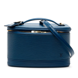 Louis Vuitton B Louis Vuitton Blue Epi Leather Leather Epi Nice Vanity Case France