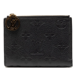 Louis Vuitton B Louis Vuitton Black Monogram Empreinte Leather Lisa Compact Wallet France