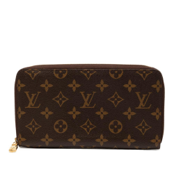 Louis Vuitton B Louis Vuitton Brown Monogram Canvas Fabric Monogram Zippy Organizer Wallet Spain