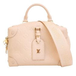Louis Vuitton AB Louis Vuitton White Ivory Monogram Empreinte Leather Petite Malle Souple Italy