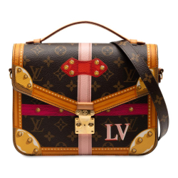 Louis Vuitton B Louis Vuitton Brown Monogram Canvas Fabric Monogram Summer Trunk Pochette Metis France
