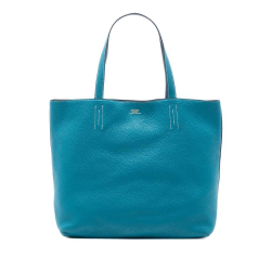 Hermès AB Hermès Blue Turquoise Calf Leather Clemence Double Sens 36 France