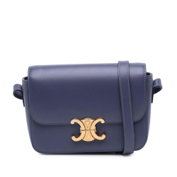 Celine AB Celine Purple Calf Leather Teen Shiny skin Triomphe Crossbody Italy