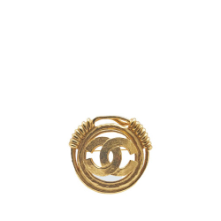 Chanel AB Chanel Gold Gold Plated Metal CC Brooch France