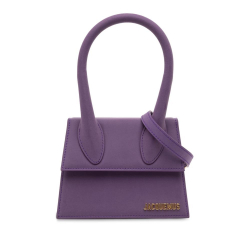 Jacquemus AB Jacquemus Purple Calf Leather Le Chiquito Moyen Italy