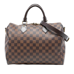 Louis Vuitton B Louis Vuitton Brown Damier Canvas Fabric Damier Ebene Speedy Bandouliere 30 France