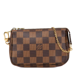 Louis Vuitton B Louis Vuitton Brown Damier Canvas Canvas Damier Ebene Mini Pochette Accessoires France