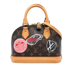 Louis Vuitton B Louis Vuitton Brown Monogram Canvas Fabric Monogram World Tour Alma BB France