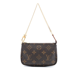 Louis Vuitton B Louis Vuitton Brown Monogram Canvas Fabric Monogram Mini Pochette Accessoires France