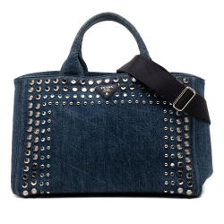 Prada B Prada Blue Denim Denim Fabric Canapa Bijoux Satchel India