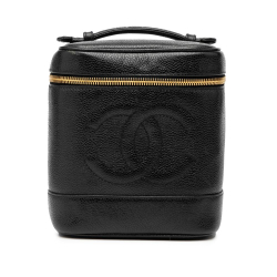 Chanel B Chanel Black Caviar Leather Leather CC Caviar Vanity Bag Italy