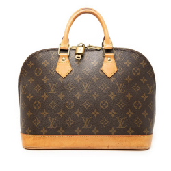 Louis Vuitton B Louis Vuitton Brown Monogram Canvas Fabric Monogram Alma PM France