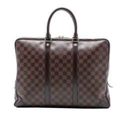 Louis Vuitton B Louis Vuitton Brown Damier Canvas Fabric Damier Ebene Porte Documents Voyage PM France
