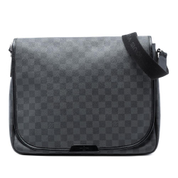 Louis Vuitton AB Louis Vuitton Black Damier Canvas Fabric Damier Graphite Daniel GM France