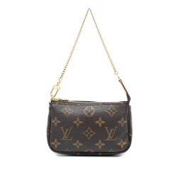 Louis Vuitton B Louis Vuitton Brown Monogram Canvas Fabric Monogram Mini Pochette Accessoires France