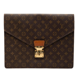 Louis Vuitton B Louis Vuitton Brown Monogram Canvas Fabric Monogram Porte Documents Senateur France