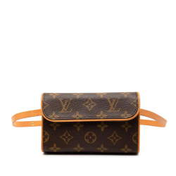 Louis Vuitton B Louis Vuitton Brown Monogram Canvas Fabric Monogram Pochette Florentine France