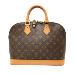 Louis Vuitton B Louis Vuitton Brown Monogram Canvas Fabric Monogram Alma PM France