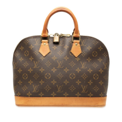 Louis Vuitton B Louis Vuitton Brown Monogram Canvas Fabric Monogram Alma PM France