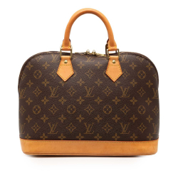Louis Vuitton B Louis Vuitton Brown Monogram Canvas Fabric Monogram Alma PM France