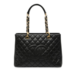 Chanel AB Chanel Black Caviar Leather Leather Caviar Grand Shopping Tote Italy