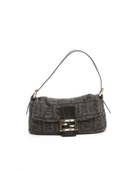 Fendi Zucca Tweed Baguette Bag