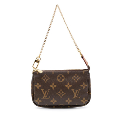 Louis Vuitton B Louis Vuitton Brown Monogram Canvas Fabric Monogram Mini Pochette Accessoires France