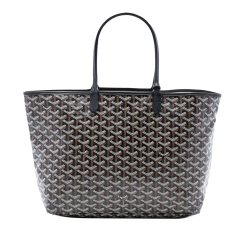 Goyard AB Goyard Black Coated Canvas Fabric Goyardine Saint Louis PM France