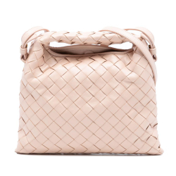 Bottega Veneta AB Bottega Veneta Pink Light Pink Calf Leather Mini skin Intrecciato Hop Satchel Italy