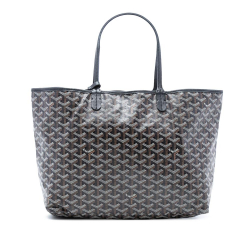 Goyard B Goyard Black Coated Canvas Fabric Goyardine Saint Louis PM France
