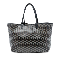 Goyard B Goyard Black Coated Canvas Fabric Goyardine Saint Louis PM France