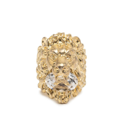 Gucci B Gucci Gold Gold Plated Metal Lion Head Ring 19 Italy
