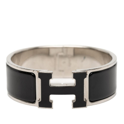 Hermès B Hermès Black Enamel Other Wide Clic Clac H Bracelet PM France