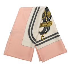 Hermès AB Hermès White with Multi Silk Fabric Brides de Gala Scarf 90 France