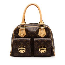 Louis Vuitton B Louis Vuitton Brown Monogram Canvas Fabric Monogram Manhattan PM France
