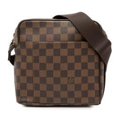 Louis Vuitton B Louis Vuitton Brown Damier Canvas Fabric Damier Ebene Olav PM France