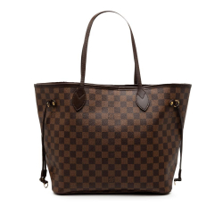 Louis Vuitton B Louis Vuitton Brown Damier Canvas Fabric Damier Ebene Neverfull MM Spain