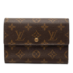 Louis Vuitton B Louis Vuitton Brown Monogram Canvas Fabric Monogram Trifold Wallet France