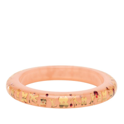 Louis Vuitton AB Louis Vuitton Pink Resin Plastic Narrow Monogram Inclusion Bangle France