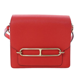 Hermès AB Hermès Red Calf Leather Mini Evercolor Sac Roulis 18 France