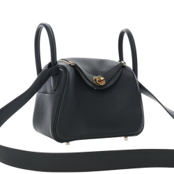 Hermès AB Hermès Green Dark Green Calf Leather Mini Clemence Lindy 20 France