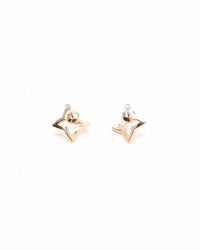 Louis Vuitton Ombre Blossom Mini Hoops, Pink Gold and Diamonds Earrings