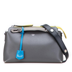 Fendi B Fendi Gray Calf Leather Medium Tricolor By The Way Satchel Italy