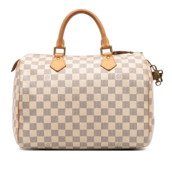 Louis Vuitton B Louis Vuitton White Damier Canvas Canvas Damier Azur Speedy 30 France