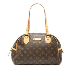 Louis Vuitton B Louis Vuitton Brown Monogram Canvas Fabric Monogram Montorgueil PM France