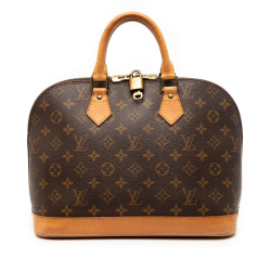 Louis Vuitton B Louis Vuitton Brown Monogram Canvas Fabric Monogram Alma PM France