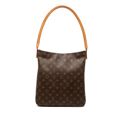 Louis Vuitton B Louis Vuitton Brown Monogram Canvas Fabric Monogram Looping GM France