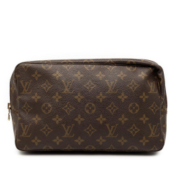 Louis Vuitton AB Louis Vuitton Brown Monogram Canvas Fabric Monogram Trousse Toilette 28 France